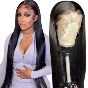 #Natural Color 13×6 HD Lace Silky Straight 40 inch Full Frontal Wig