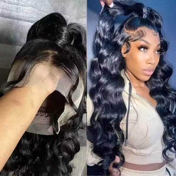 #Natural Color 360 Lace Wig Brazilian Human Hair