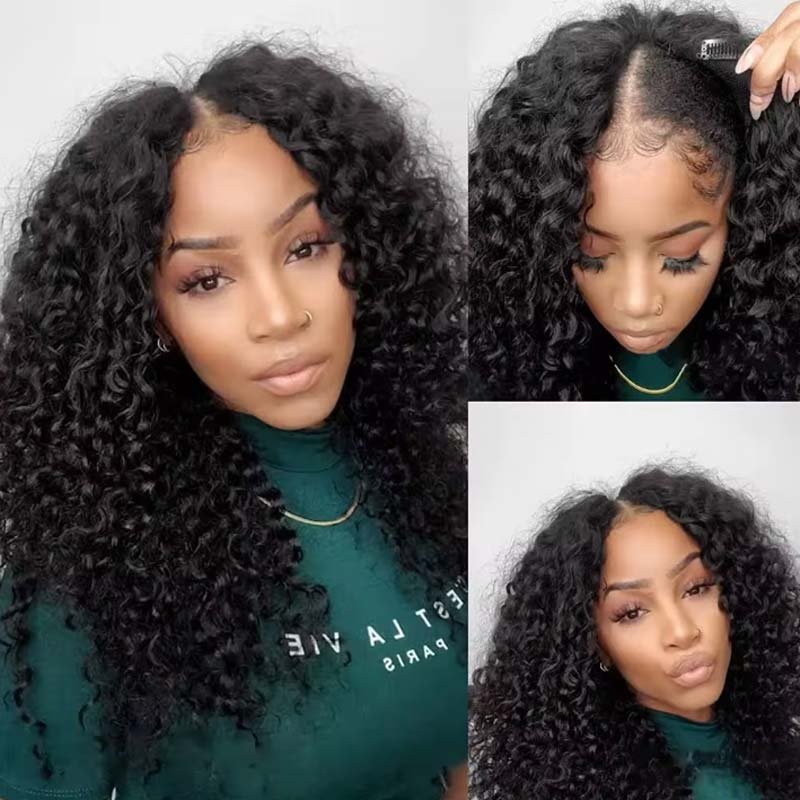 #Natural Color U-part Wig Human Hair
